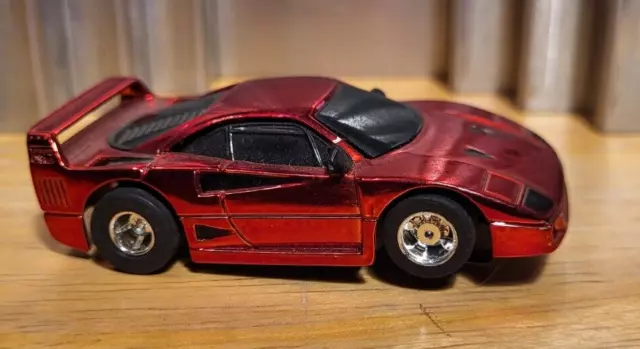 Vintage Tyco Ho Slot Car Ferrari F-40 Red Metallic RARE!!!