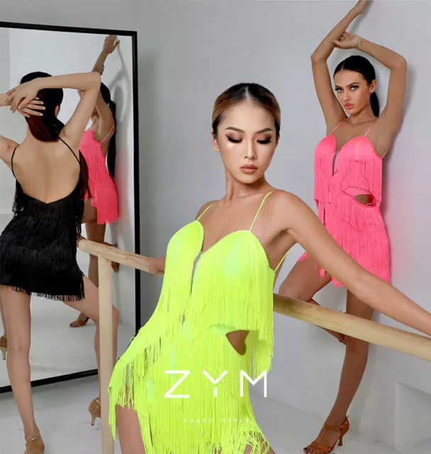 Abito danza latina donna tango salsa chacha samba rumba abito da pratica danza