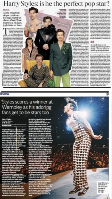 Harry Styles Love On Tour Show Review Wembley Articles Clippings Cutting 14.6 x2