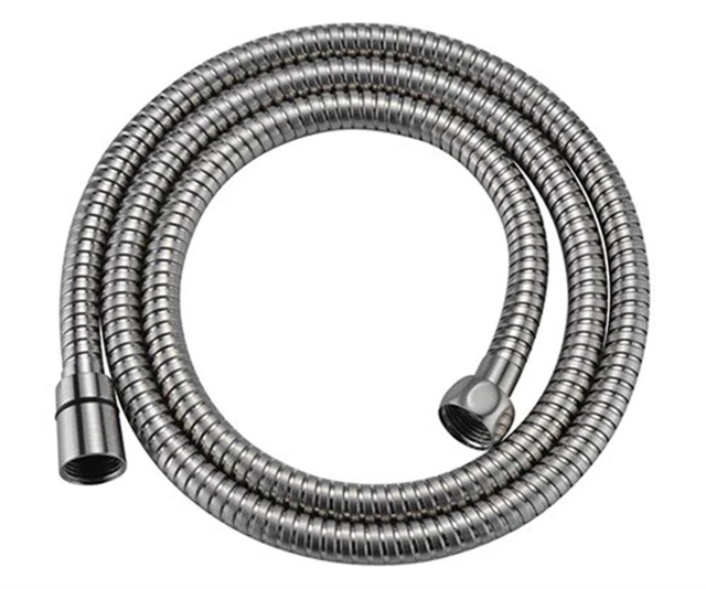 RV Home 60 Inch Chrome W/ Brass Fitting Flexible Replacement Hand Shower Hose