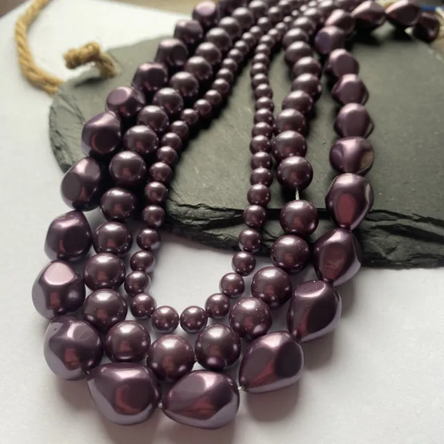 Job Lot of Jewellery Making Gemstone Beads ,Jewellery Maker Bundle Shell Pearl