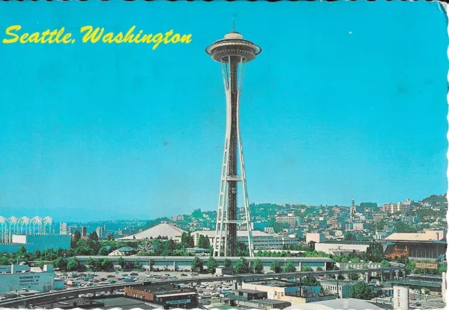 Ak Seattle (Washington), "Space Needle"- Aussichts- und Restaurantturm um 1977