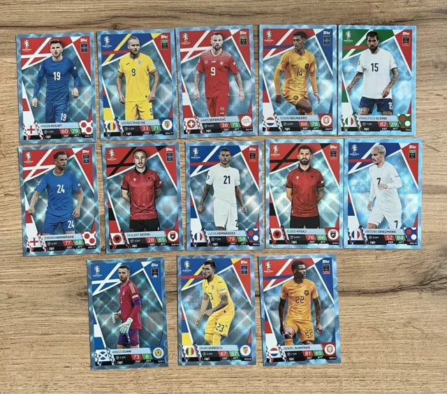Topps Match Attax UEFA EURO EM 2024 Germany 13 BLUE CRYSTAL Parallel Cards