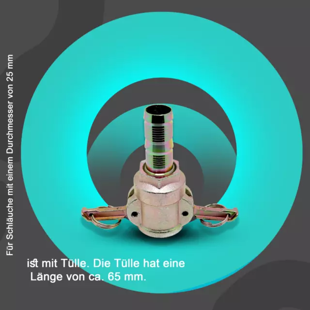 Kupplung 25V mit Tülle Mutter Mörtelschlauch Kupplung Mörtelkupplung PFT G4 2