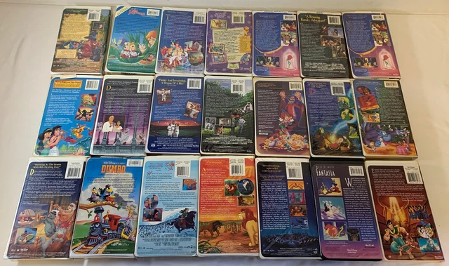COLLECTION/LOT OF 49 WALT DISNEY CLAMSHELL VHS TAPES~Bambi,Dumbo ...