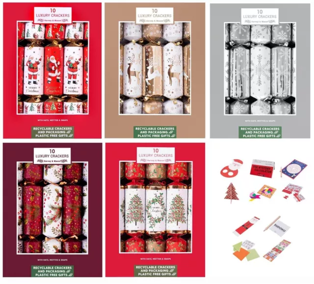 LUXURY CHRISTMAS CRACKERS Traditional Family Party Recyclable Tom Smith Hallmark