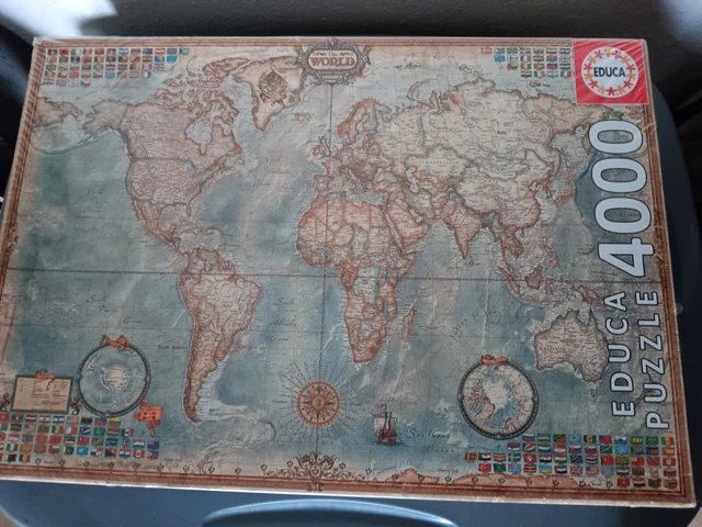 PUZZLE 4000 PIÈCES carte politique du monde Educa World 14827 EUR 27,72 ...