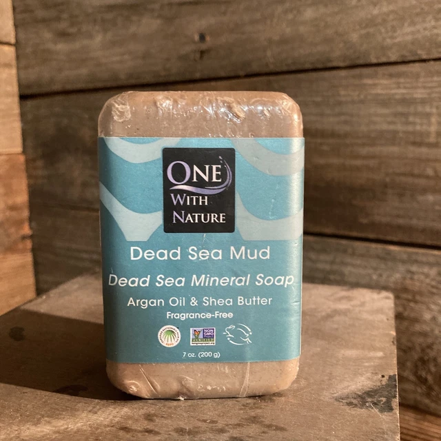 Dead Sea Mineral Bar Soap by One With Nature, 7 oz Mud
