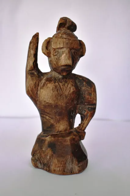 Antique Wooden Doll Hand Crafted Putali Figurine Indian Art Carved Collectibl"39