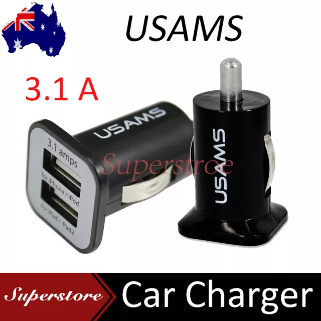 Universal Dual 2 Port USB 3.1A 12V Car Socket Cigarette Lighter Adapter Charger