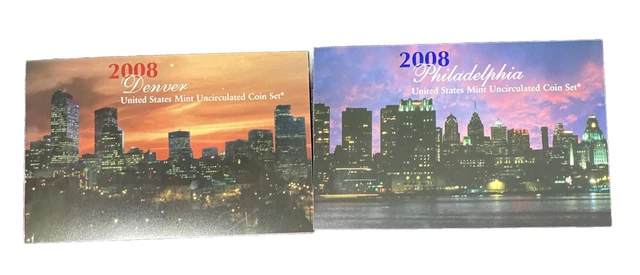 2008 P&D Mint Set Brilliant Uncirculated US with COAs (28 Coin Set)