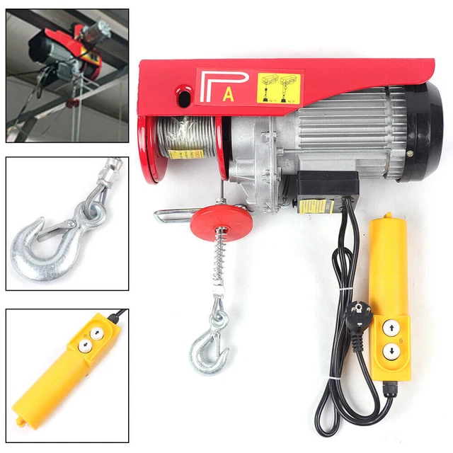 TEENO Elektrische Seilwinde 800kg - 1450W Hebezug Mit Stützarm 220V