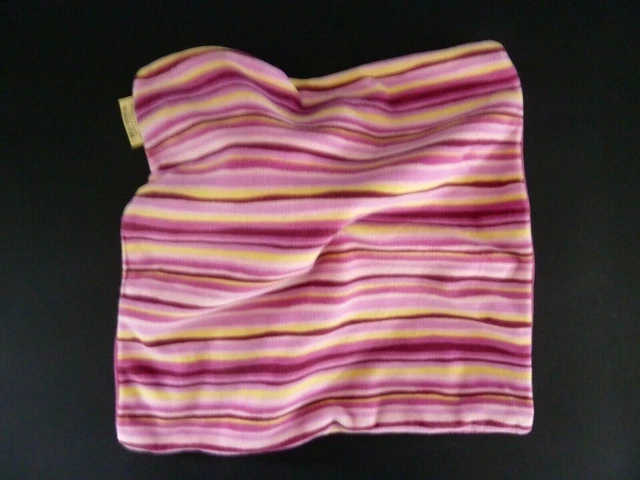 W5. Doudou Plat Diddlina Diddl La Souris Rose Violet Raye Poche Mouchoir - Ttbe 3
