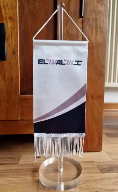 El Al Israel Airlines Wimpel Pennant Banner Tischfahne