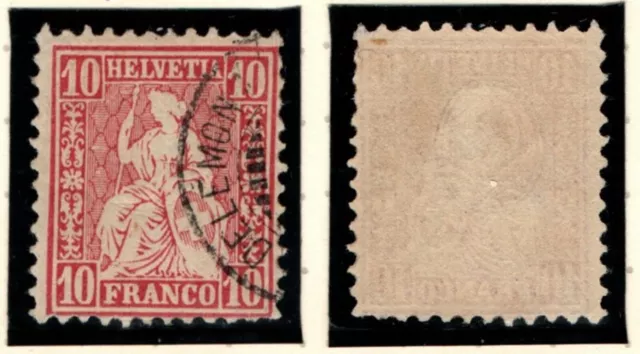 Schweiz Briefmarke Sitzende Helvetia ab 1862 gestempelt Mi.-Nr. 30 (CH79)