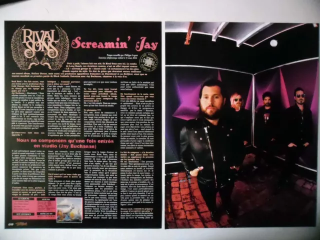 COUPURE DE PRESSE-CLIPPING :  RIVAL SONS [4pages] 2016 Jay Buchanan,Hollow Bones