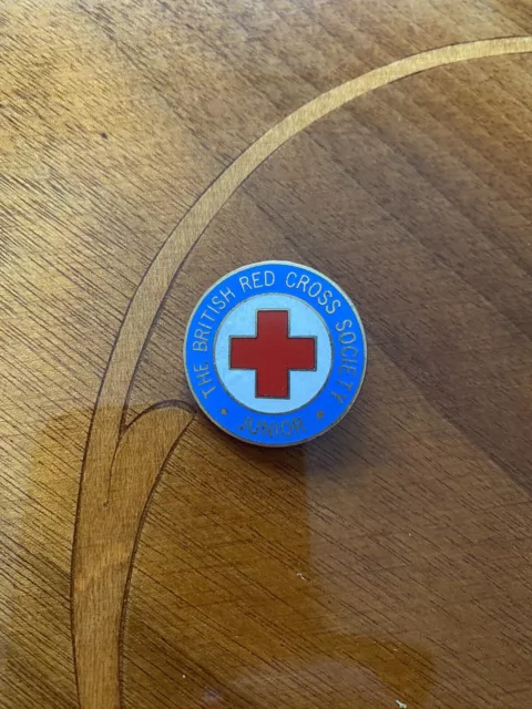 The British Red Cross Society Junior Badge Enamel Lapel