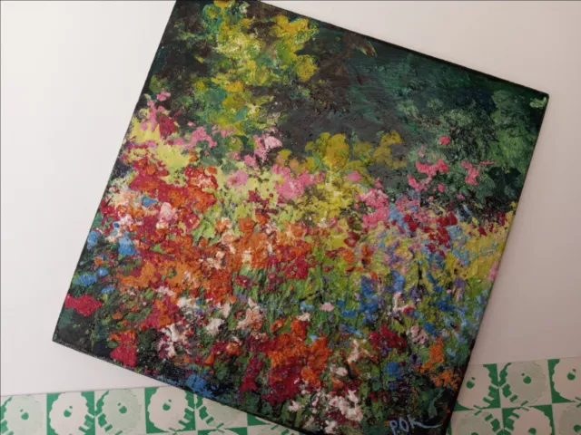 Wildflowers Texture Flower Original Painting Art Landscape collectible artwork 3