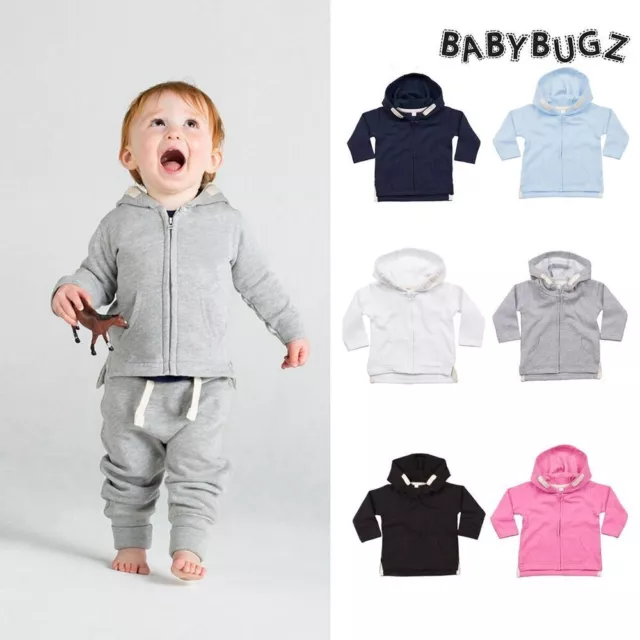 Babybugz Baby Hoodie BZ32 Toddler Warm Zipped Hooded Jumper Boy Girl 6m-3y