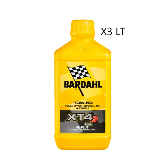 Olio Motore Moto 4T Bardahl Xt4-S Xts C60 10W50 Racing 100 % Sintetico 3 Litri