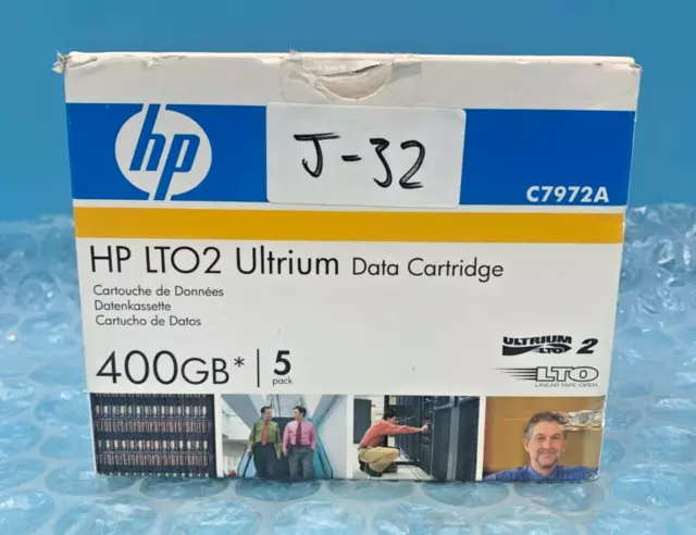 HP C7972A 5 Pack Ultrium LTO2 400GB Personal Data Cartridge Cassette Tape