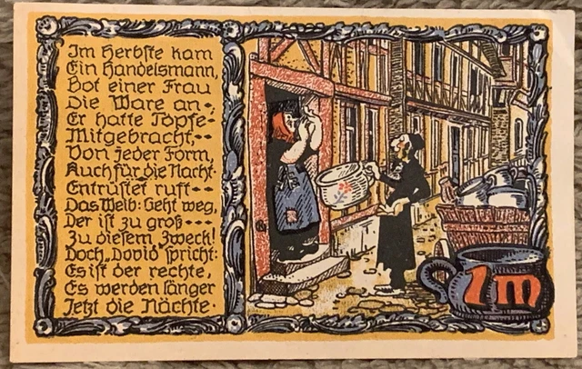 frühe Form des Antisemitismus auf Notgeldschein 1. März 1922 Beverungen