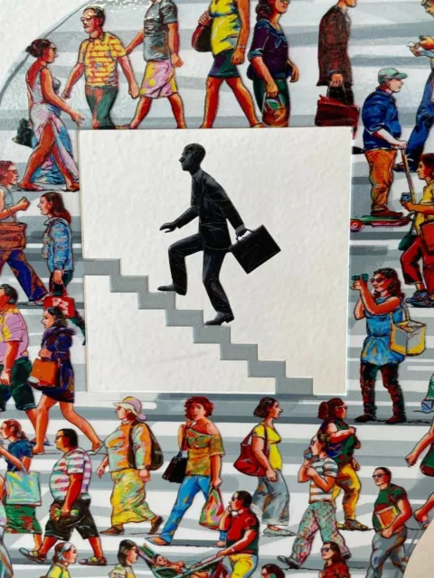 Gran escultura Pop art Metal "Up & Beyond" pintada a mano por DAVID GERSTEIN 3