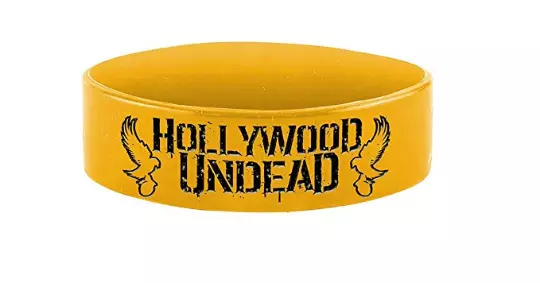 HOLLYWOOD UNDEAD rubber wristband NEW/OFFICIAL