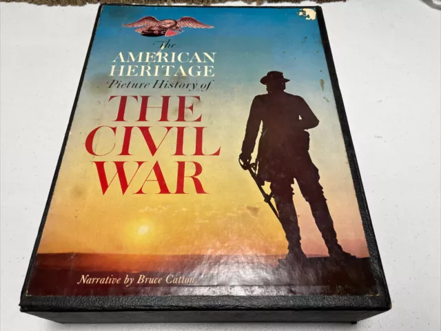 The American Heritage Picture History of The Civil War Vols 1 & 2 1960 Slipcase