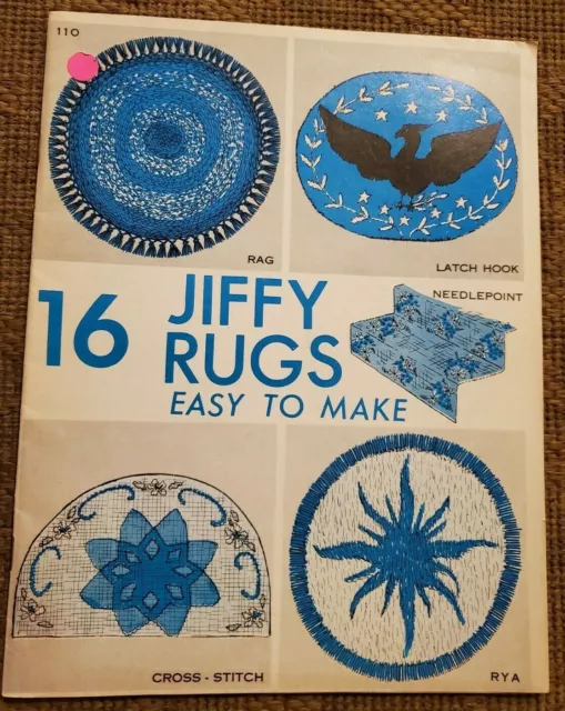De colección 16 ALFOMBRAS JIFFY fáciles de hacer gancho de pestillo TRAG RYA tejido trenzado soldado americano
