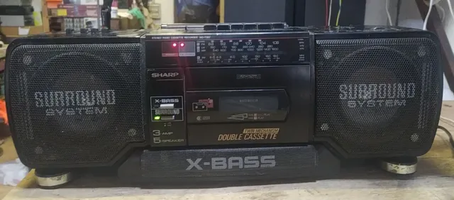 Radio Stereo Cassette SHARP WQ-T352H (BK) Boombox Ghettoblaster Vintage