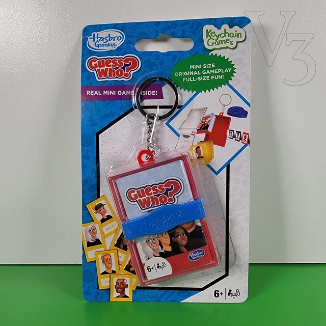 HASBRO GAMING KEYCHAIN Games GUESS WHO ? Real Game, Mini Size! 11.