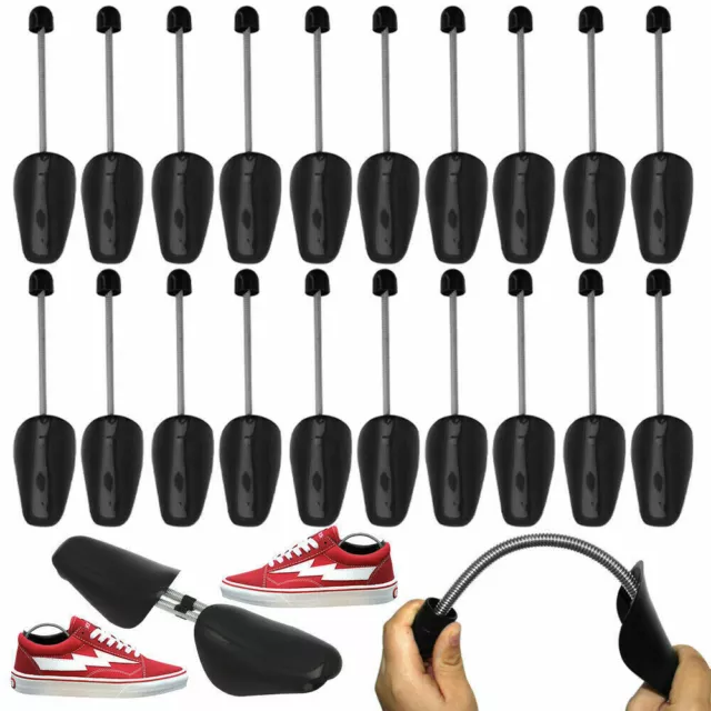 1x - 10x PAIRS OF SHOE TREE TREES MAINTAIN SHAPE SHOES FOOTWEAR PLASTIC BLACK UK