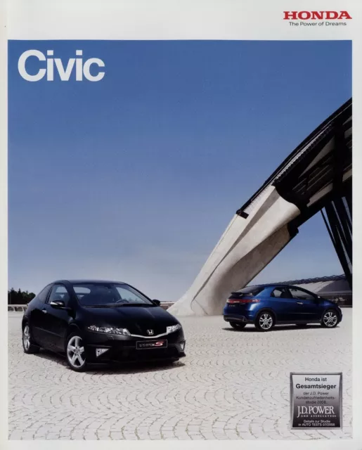 Honda Civic Prospekt 3/09 2009 D brochure catalogue broschyr broszura Katalog