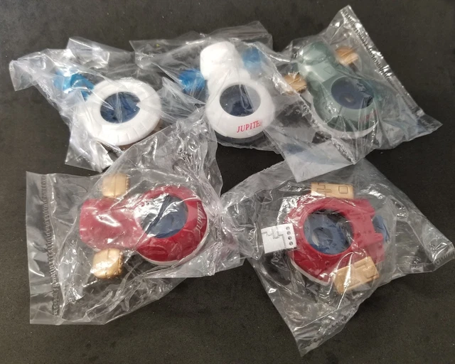 Vintage Space Ship Disc Shooter Toy Prize Vending Gumball Machine Premium LOT