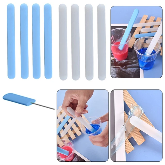 SHTGOI 10 bastoncini per popsicle in acrilico, riutilizzabili