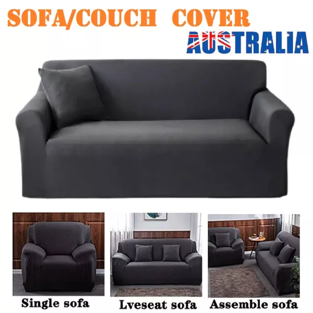 Sofa 3 Seater Cushion Couch Plush Cover Lounge Waterproof Slipcover Protector AU