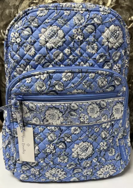 VERA BRADLEY~AUTHENTIC~Full Size Campus Backpack~FABULOUS SWEET GARDEN BLUE~BNWT