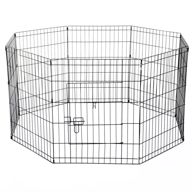 Pet Cage Metal Playpen 8 Panel Dog Cat Rabbit Play Pen Wire Run Fence Enclosures