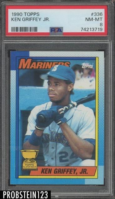 1990 Topps #336 Ken Griffey Jr. Seattle Mariners HOF PSA 8 NM-MT 1990 Topps #336 Ken Griffey Jr. Seattle Mariners HOF PSA 8 NM-MT