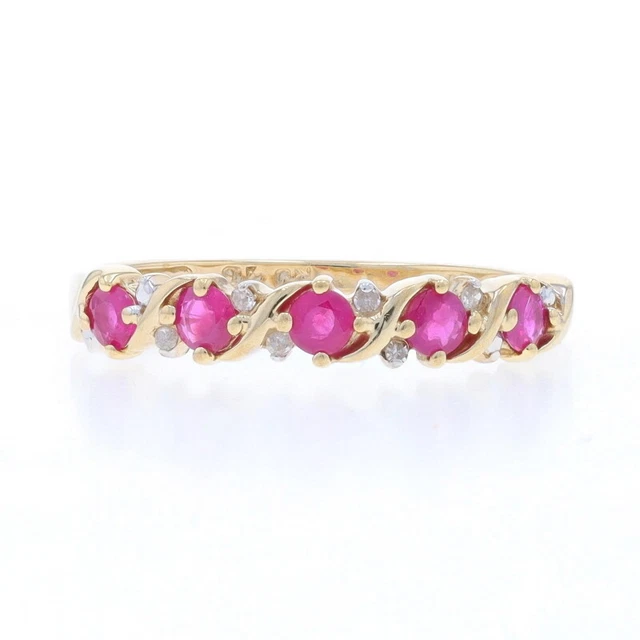 Bague Cocktail Solitaire Quartz Rutilé Or Jaune 10k - Taille 8.25 - 7.12 Carats