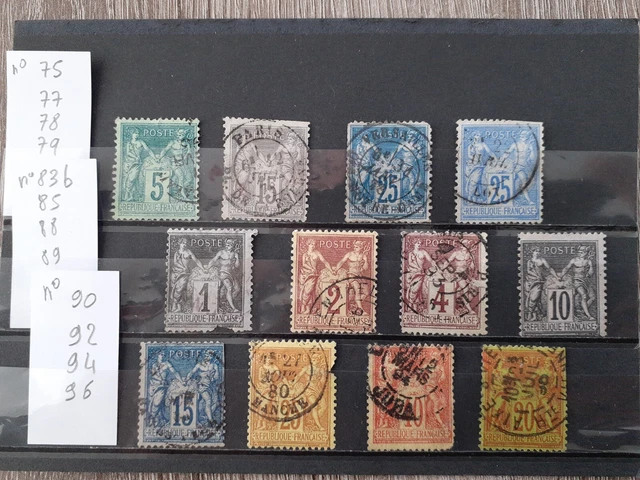 Timbres France Lot Paix et commerce