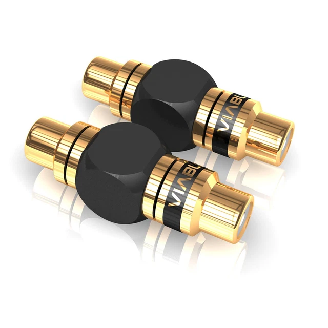 1 Par (2 Ud.) Adaptador Viablue XS Cinch RCA Adaptador Cinch Y