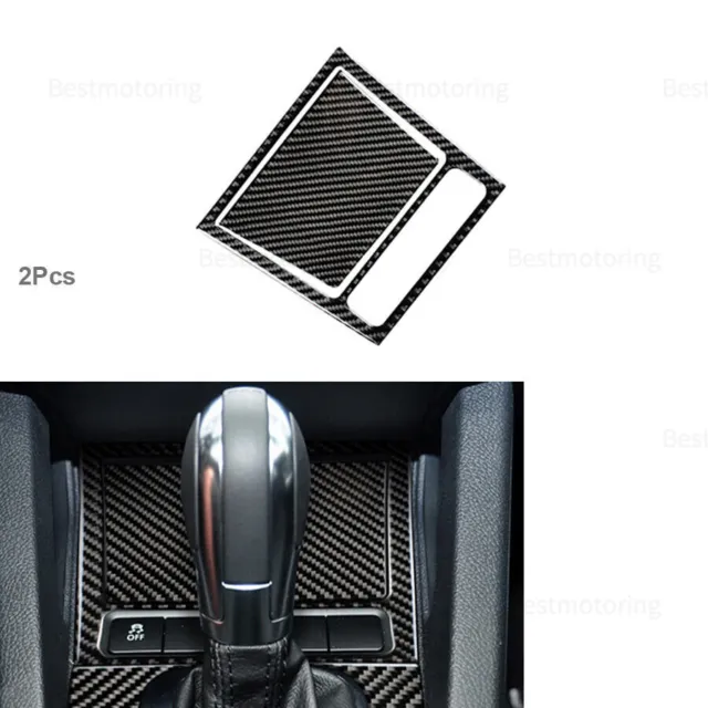 2Pcs Carbon Fiber Cigarette Lighter Panel Trim Cover For VW Golf 6 MK6 GTI 08-12