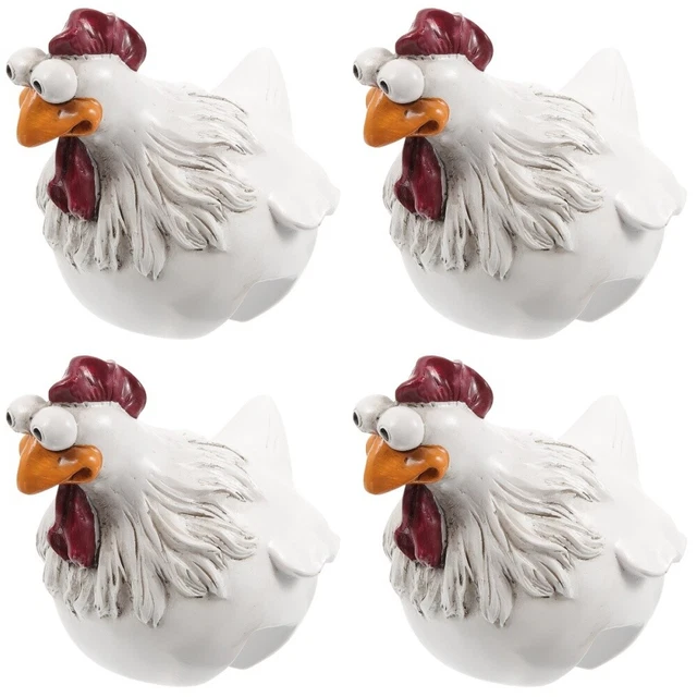 4pcs Resin Chicken Adorn Decorative Backyard Landscape chicken yard art