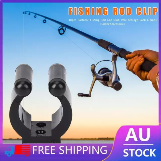 ABS PLASTIC FISHING Rod Clips Convenient Club Pole Storage Rack Clamps  Holder $11.49 - PicClick AU