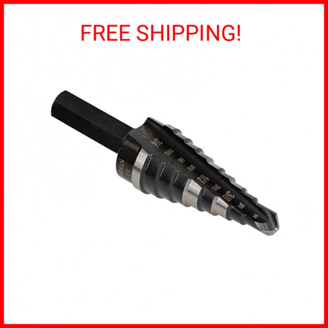 Klein Tools KTSB03 Step Drill Bit Double Fluted #3, 1/4 to 3/4-Inch with Easy-to