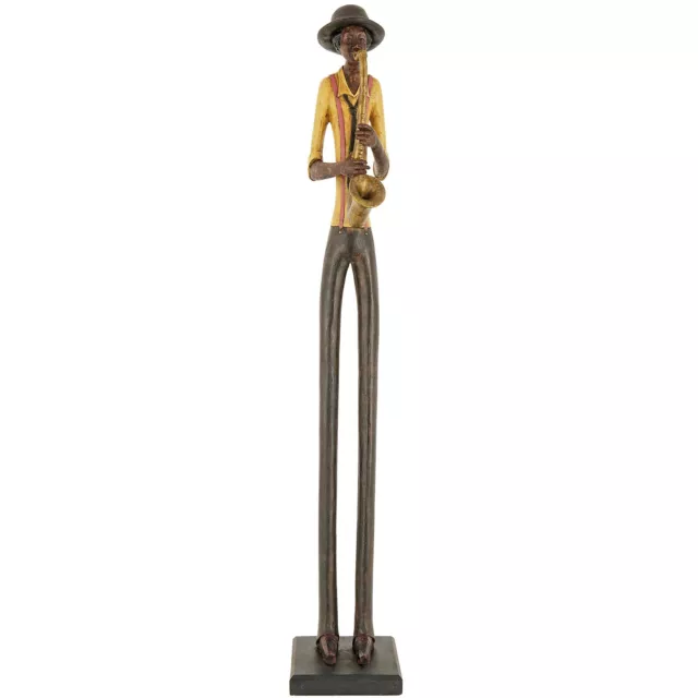 Tall Jazz Musician Saxophone Player Saxophonist Figure Figurine Shelf Ornament