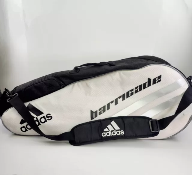 ADIDAS BARRICADE IV 4 Tour 28 6 Racquet Racket Bag White Black Silver Red 74.67 PicClick