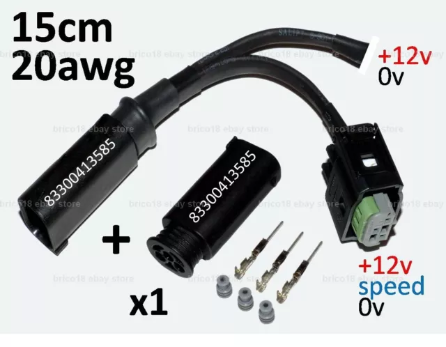 BMW DC Accessory Plug 15cm/20awg/3p +1  83300413585 - R1200 R1250 GS XR RS RT
